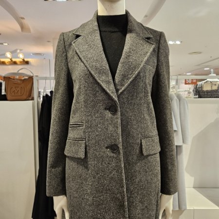 헤링본H라인코트