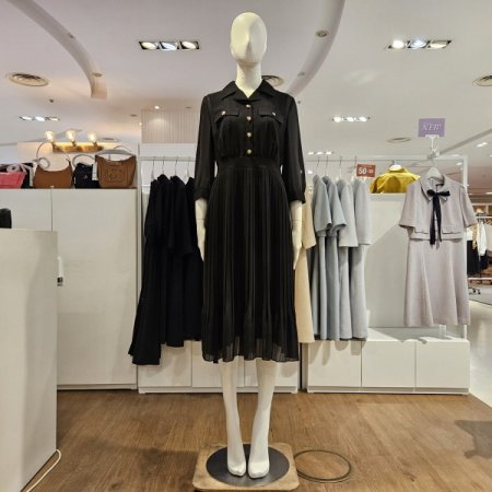 플리츠허리밴딩원피스