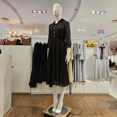 플리츠허리밴딩원피스