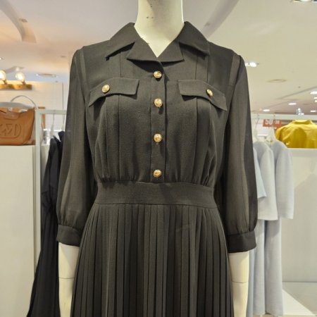 플리츠허리밴딩원피스