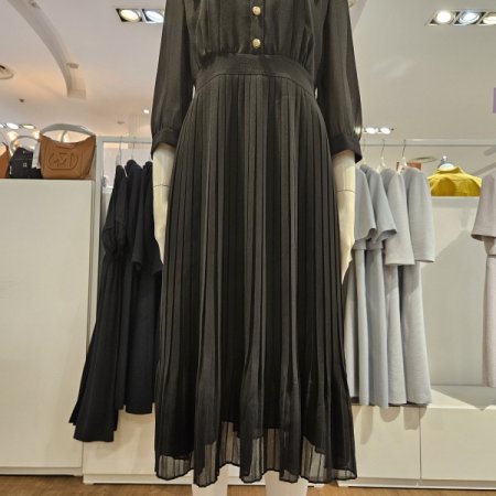 플리츠허리밴딩원피스