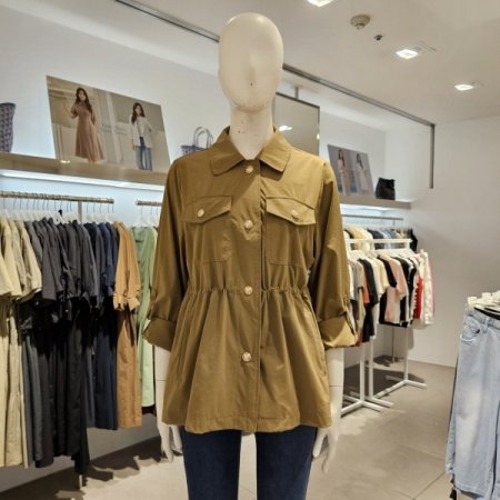 허리스트링중기장점퍼