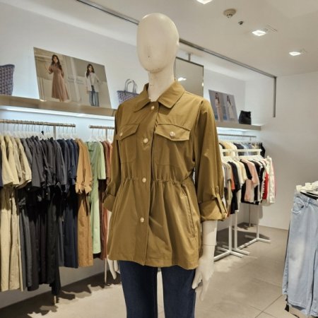 허리스트링중기장점퍼