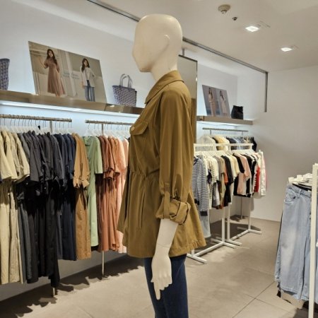 허리스트링중기장점퍼