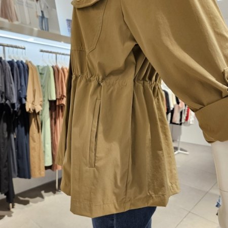 허리스트링중기장점퍼