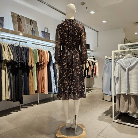 체인프린트스모킹원피스