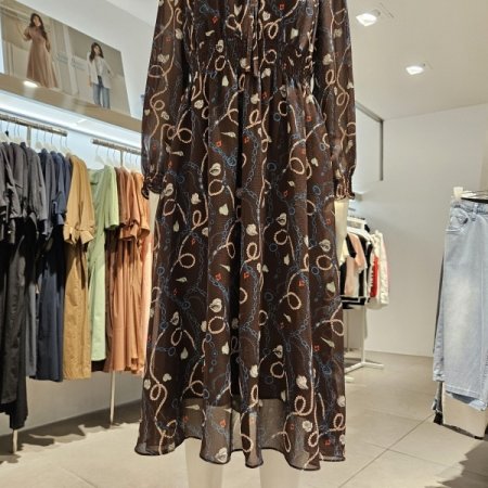 체인프린트스모킹원피스