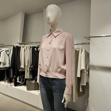 블루종크롭블라우스