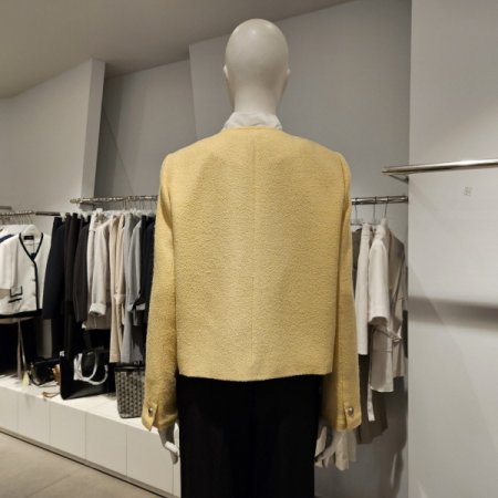 팬시라운드넥소매배색자켓