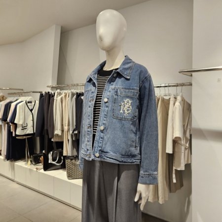 비즈장식데님자켓