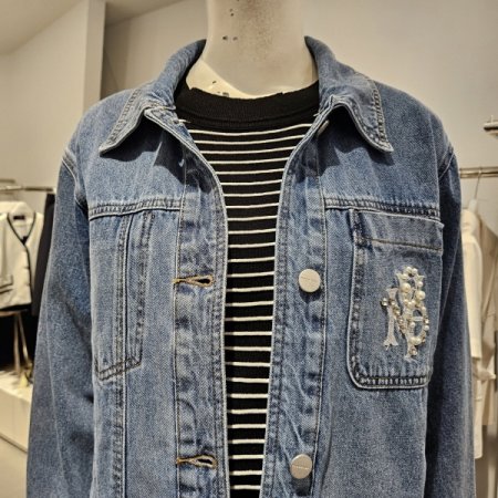 비즈장식데님자켓