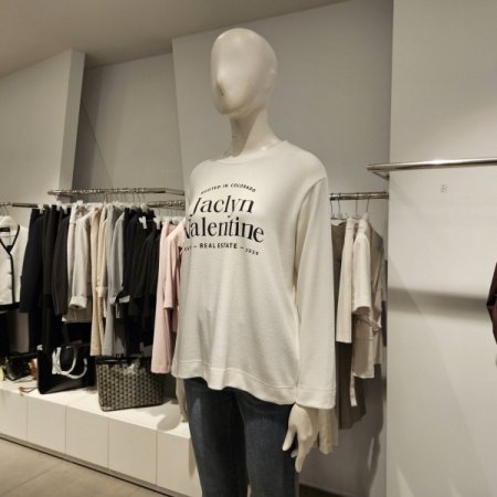 잭클린레터링긴팔티셔츠