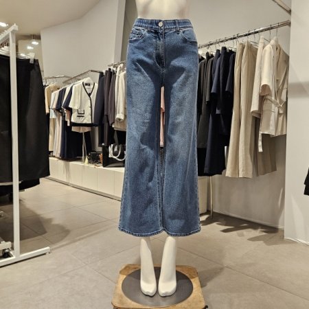 히든밴딩일자통데님팬츠