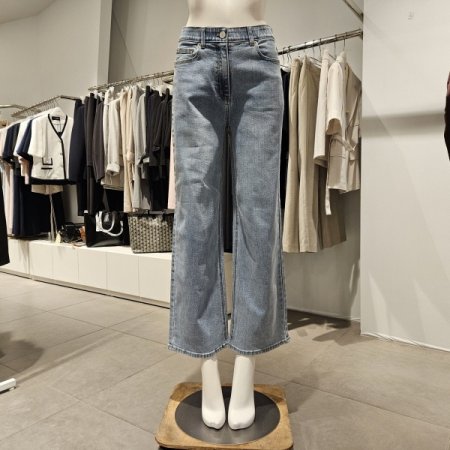 히든밴딩일자통데님팬츠