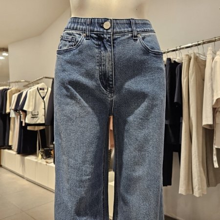 히든밴딩일자통데님팬츠