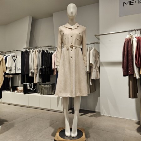 옵션벨트오픈카라플레어원피스