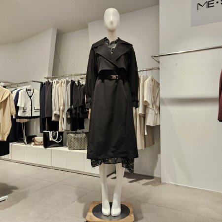 옵션벨트뒷밴딩트렌치코트