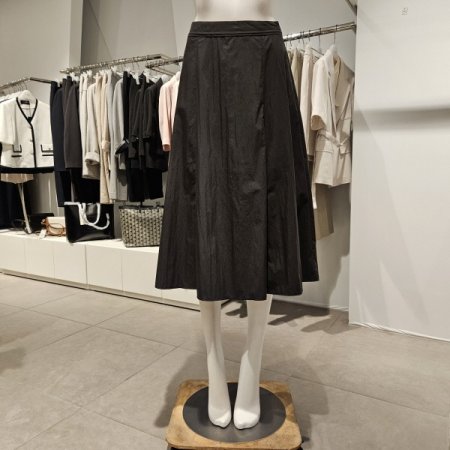 오간자배색플레어스커트