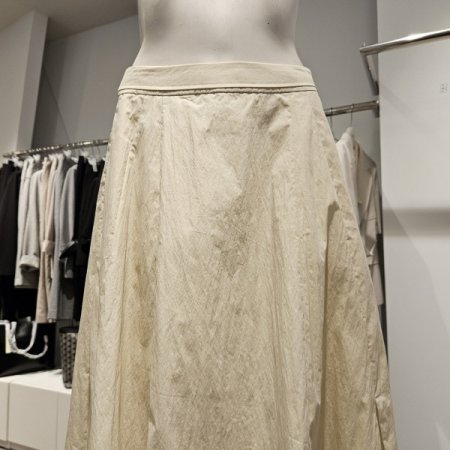 오간자배색플레어스커트