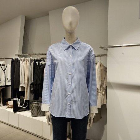 솔리드스트라이프블라우스