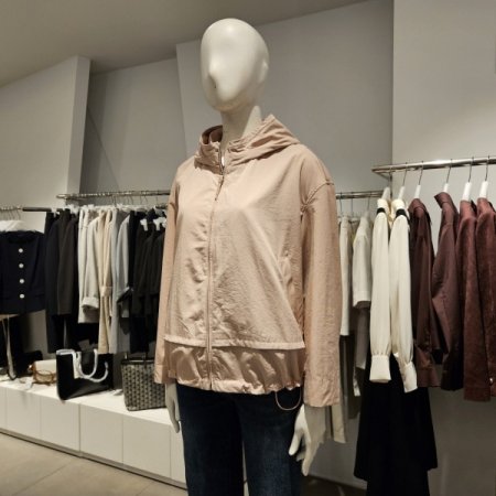 후드밑단스트링점퍼