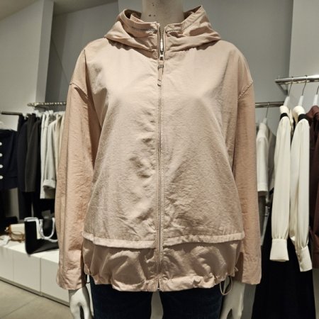 후드밑단스트링점퍼