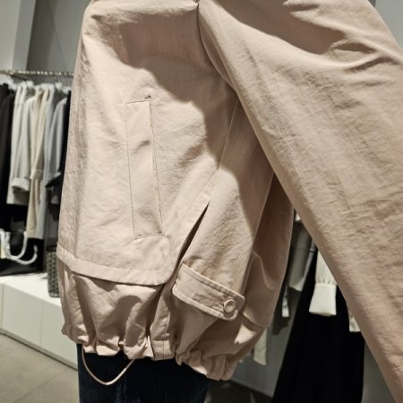 후드밑단스트링점퍼