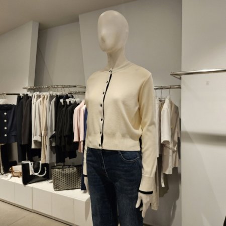 폴유어배색라운드가디건