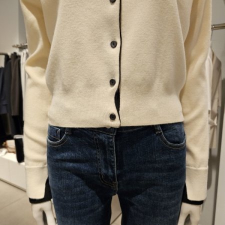 폴유어배색라운드가디건