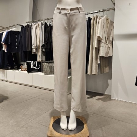 단추일자통슬랙스