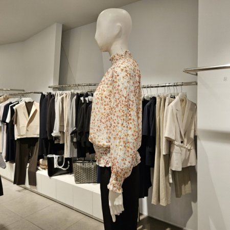 꽃프린트스모킹블라우스