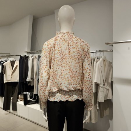 꽃프린트스모킹블라우스