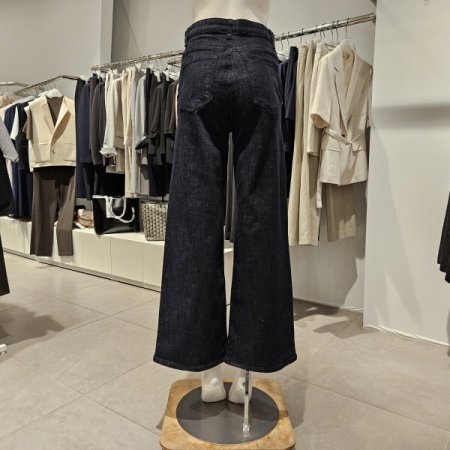 기모히든밴딩와이드데님팬츠