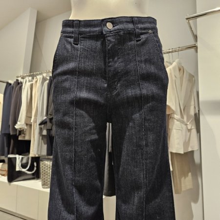 기모히든밴딩와이드데님팬츠