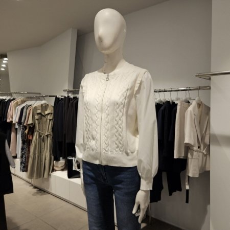 우븐패치집업가디건