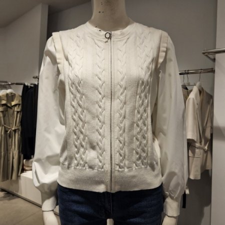 우븐패치집업가디건