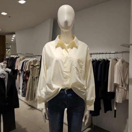 뒷판핀턱디테일셔츠블라우스