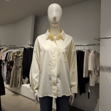 뒷판핀턱디테일셔츠블라우스