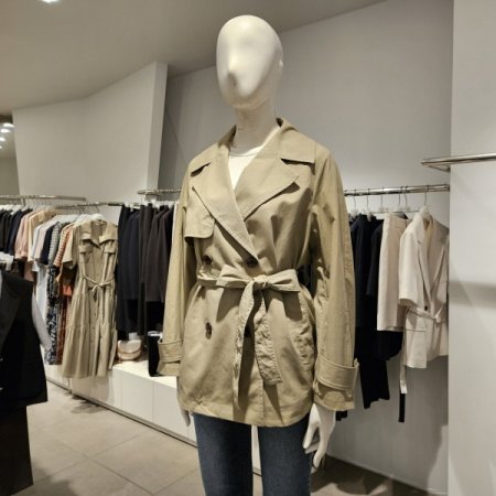 캐쥬얼더블숏트렌치코트