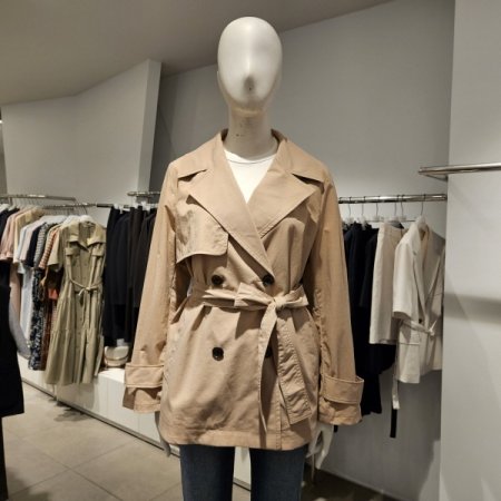 캐쥬얼더블숏트렌치코트