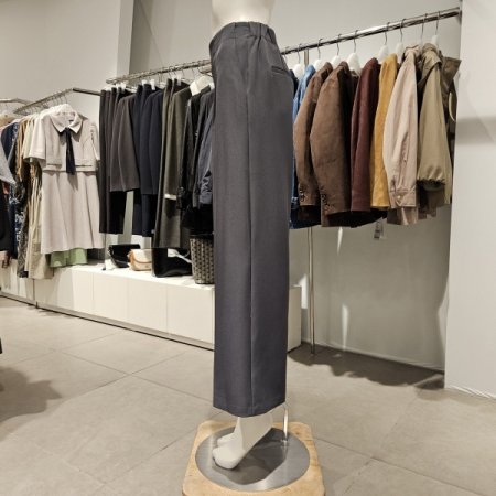 허리뒷밴딩주름통와이드팬츠