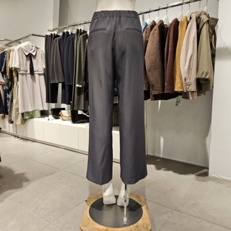 허리뒷밴딩주름통와이드팬츠