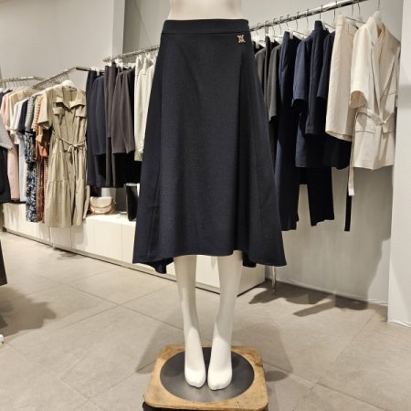 장식뒷밴딩플레어스커트