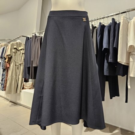 장식뒷밴딩플레어스커트