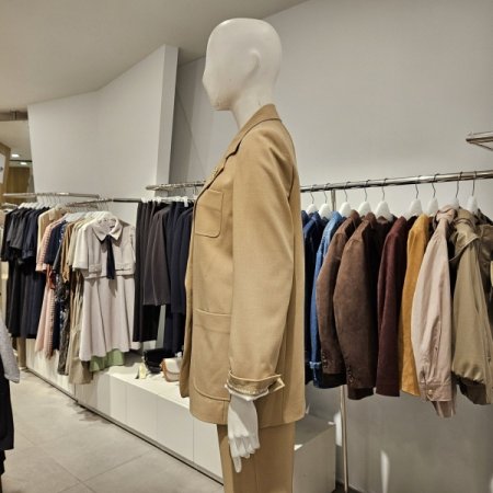 브롯치장식원버튼자켓