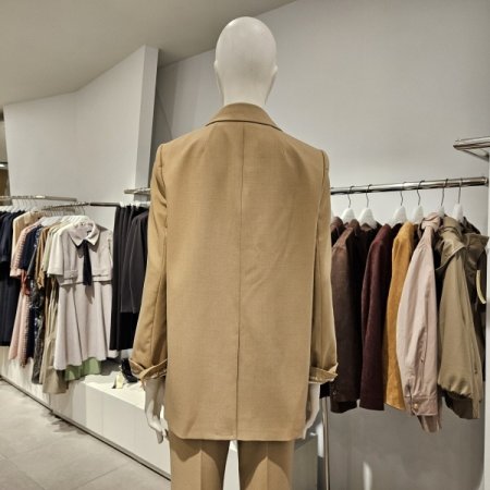 브롯치장식원버튼자켓