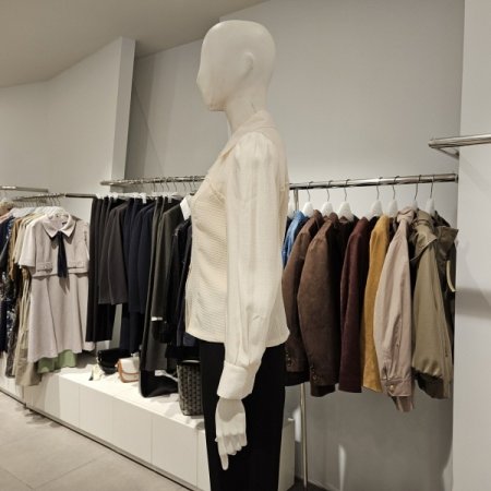 콤비노방블라우스