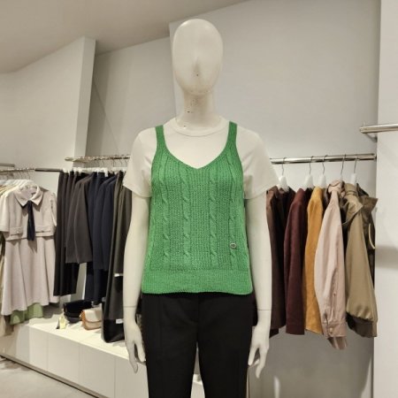 금속장식V넥뷔스띠에