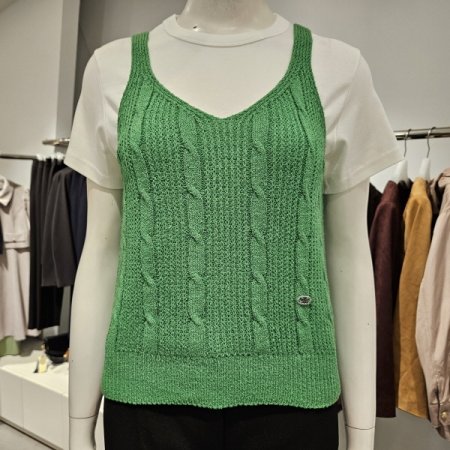 금속장식V넥뷔스띠에