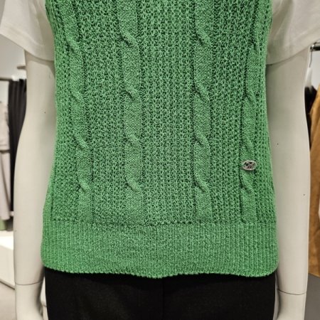 금속장식V넥뷔스띠에